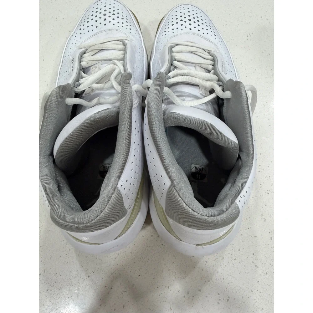 Jordan Mens White Perforated Basketball Shoes‎ Size 11